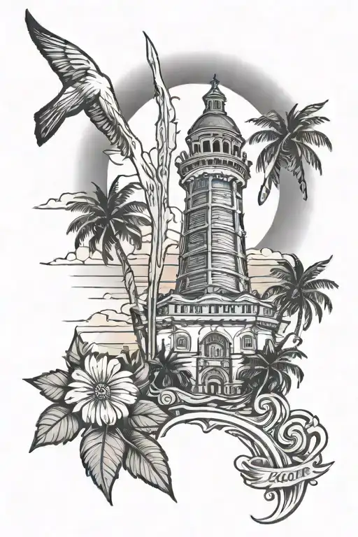 San Antonio Tower With Florida Sunset At Beach With Iowa City Skyline