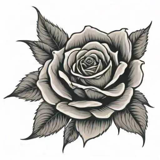 Rose Tattoo With The Name Kelly As The Stem