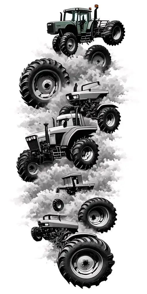 John Deere Tractor Surrounded