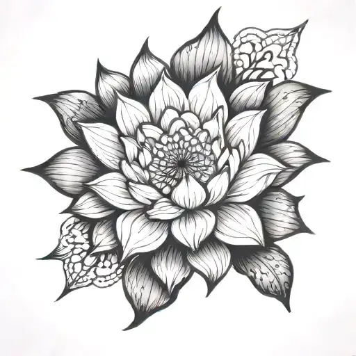 Star And Lotus Flower