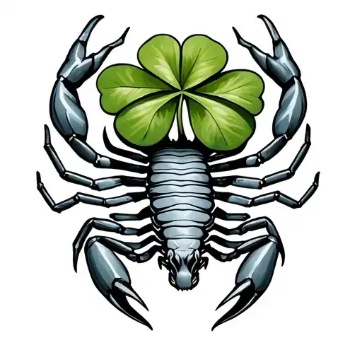Scorpion With 4 Leaf Clover Inside