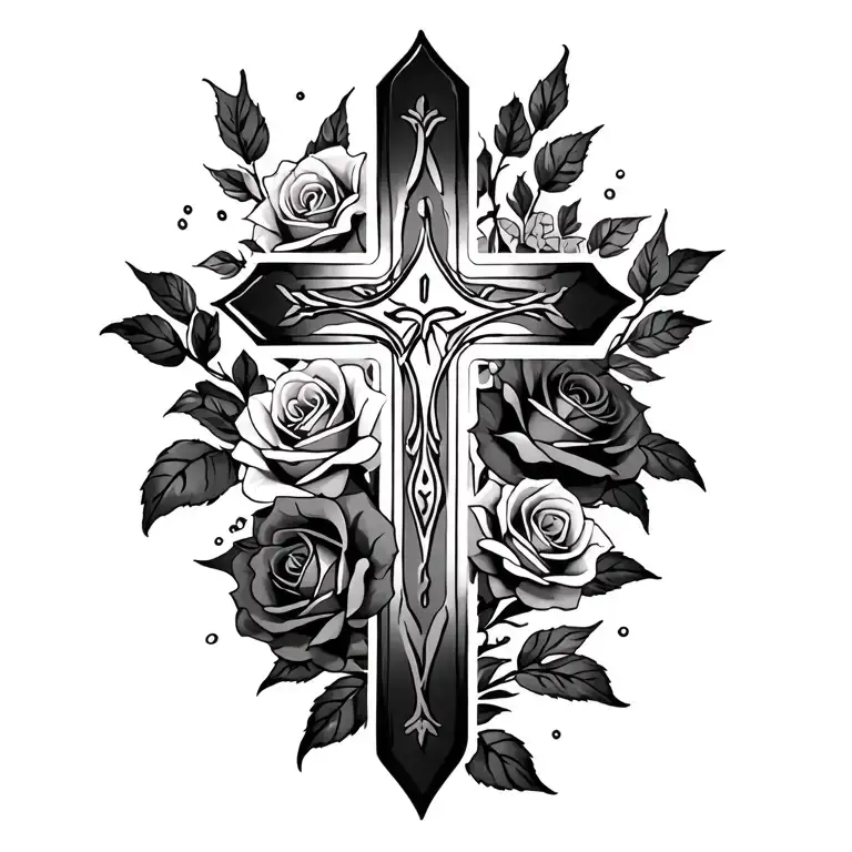 Cross And Roses