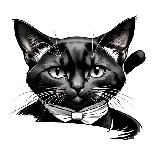Tuxedo Cat Ninja