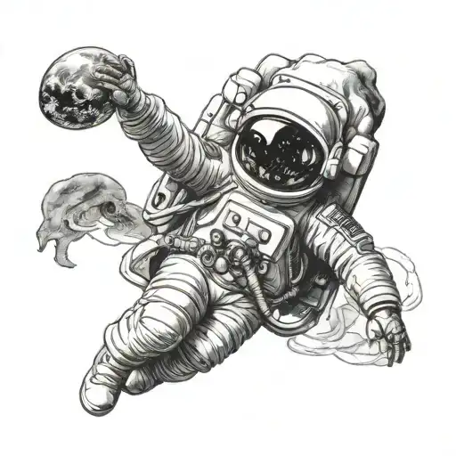 Pink Floyd Astronaut Floating In Space