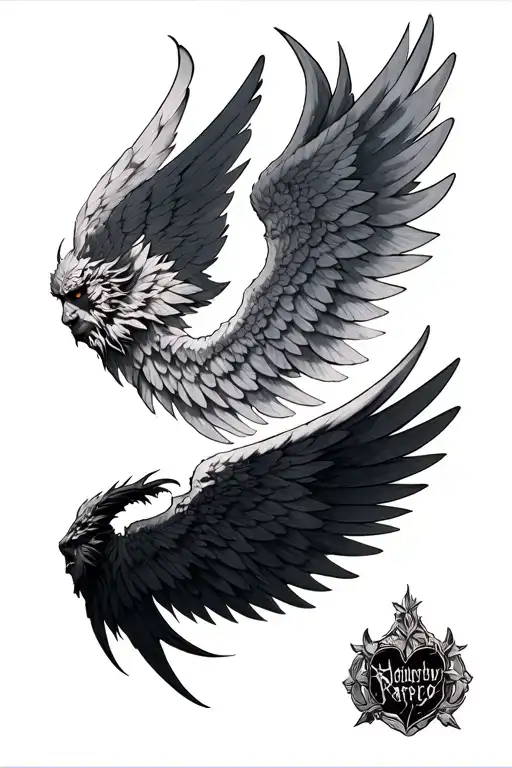 Angel And Demon Wings Hermes Wing