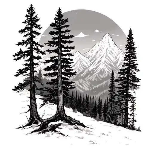 Lyrics Of Still Incorporated Into A Tree With A Wilderness Mountain Setting