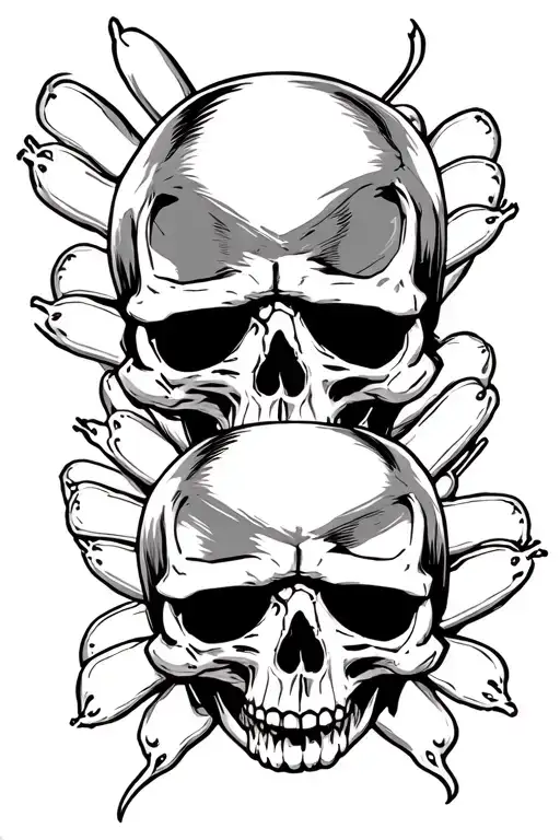 See No Evil Hear No Evil Speak No Evil Skulls Stacked