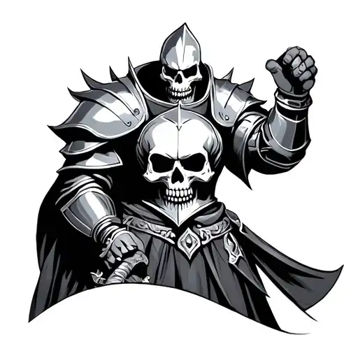 Big Knight With Skull Face