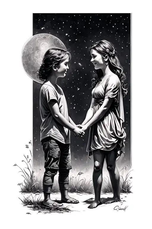 Mom And Son Holding Hands