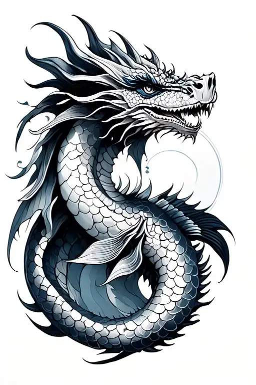 Modern Pisces With Dragon