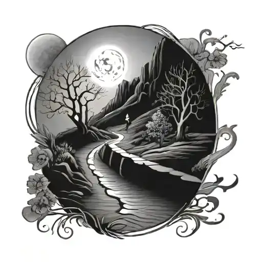 Path Cut By The Moon