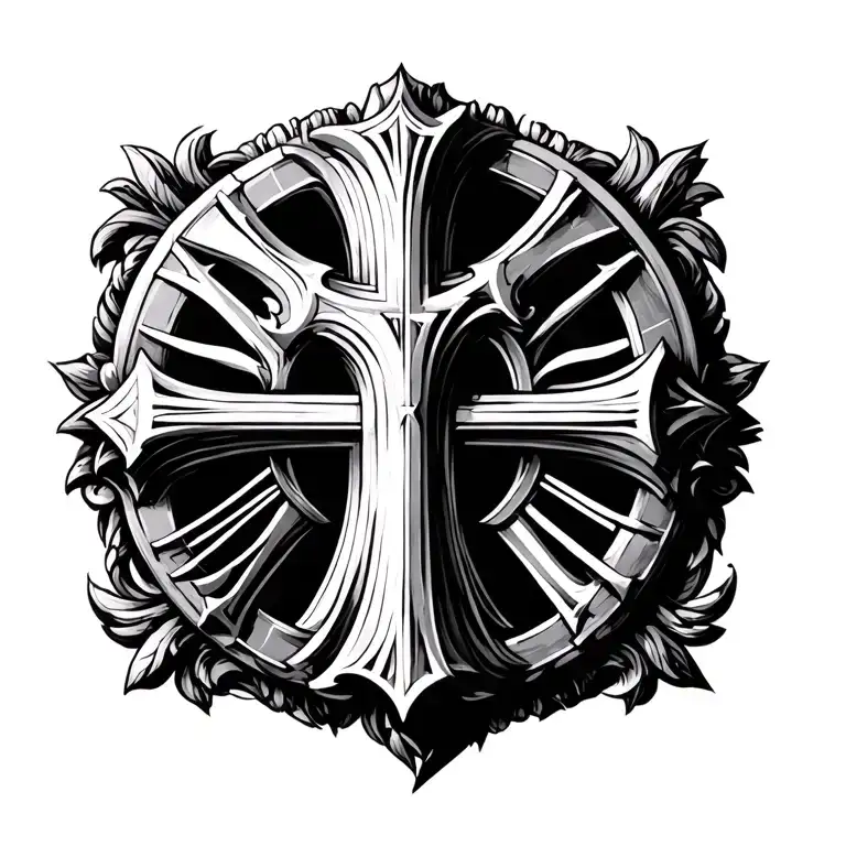 Roman Numerals Forming Cross