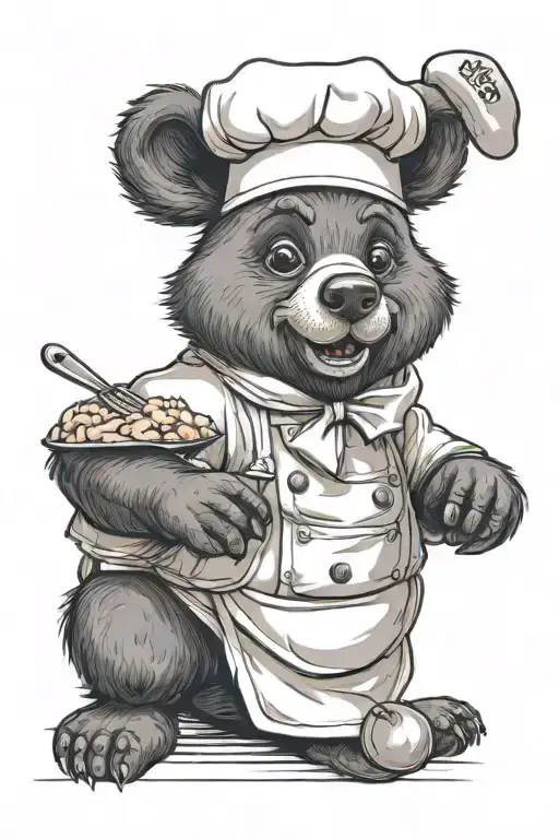 A Sarcastic Cheeky Bear Who Is A Chef