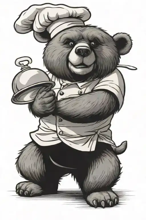 A Sarcastic Cheeky Bear Who Is A Chef