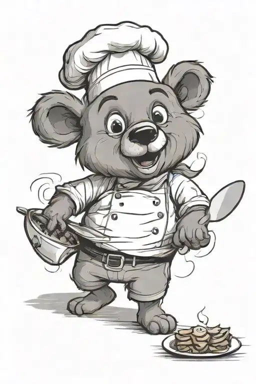 A Sarcastic Cheeky Bear Who Is A Chef
