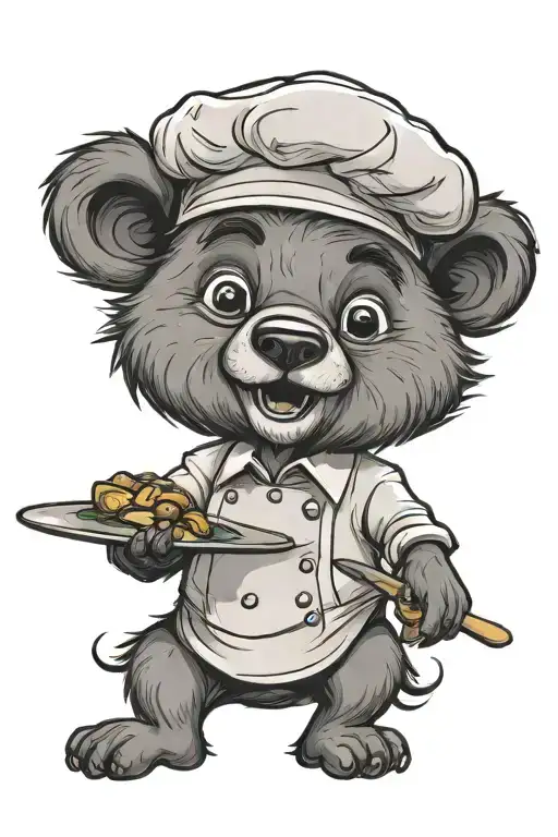 A Sarcastic Cheeky Bear Who Is A Chef