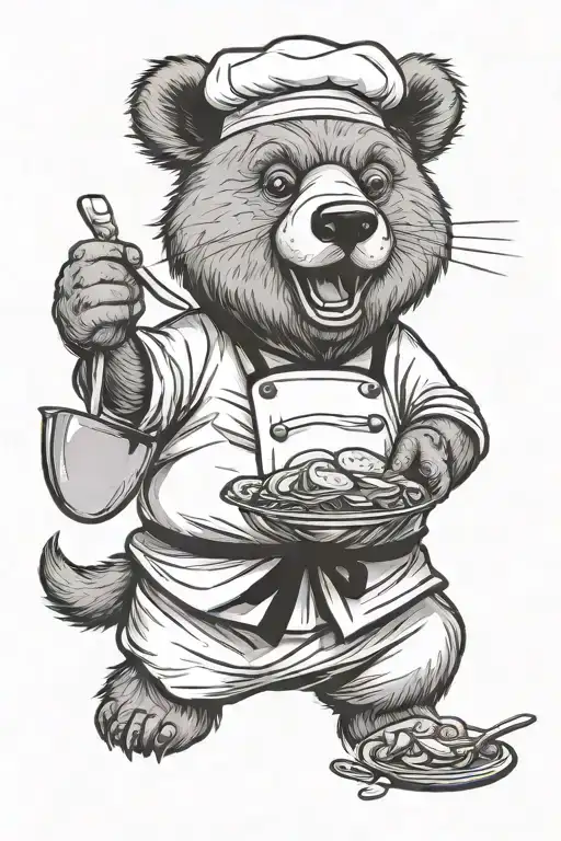 A Sarcastic Cheeky Bear Who Is A Chef