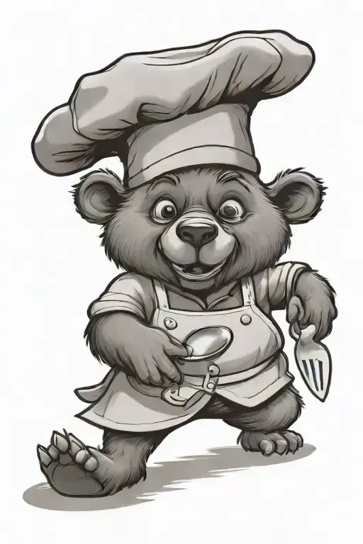 A Sarcastic Cheeky Bear Who Is A Chef