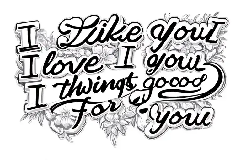 I Like You I Love You I Want Good Things For You