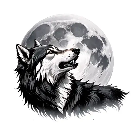 Wolf Howling At The Moon