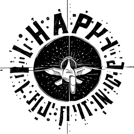 Morse Code Of Happy Flighting With Circle Around It