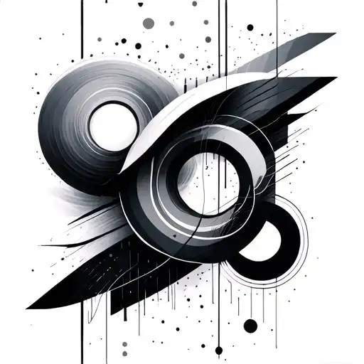 Abstract Circles Lines And Dots