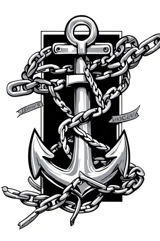 Chain And Anchor Wrapping Around Arm