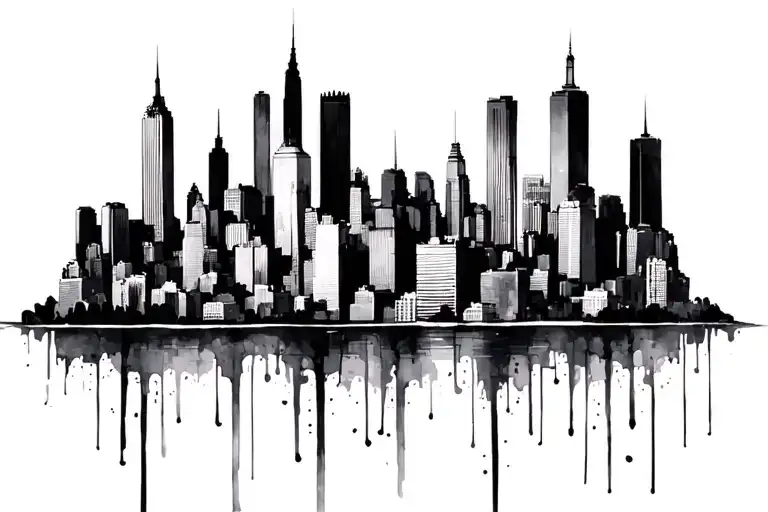 New York Skyline Silhouette