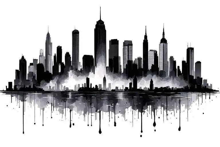 New York Skyline Silhouette