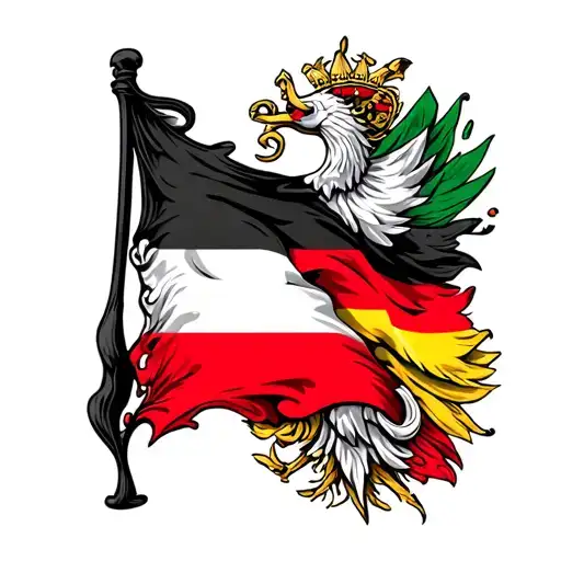 German & Italian Flag