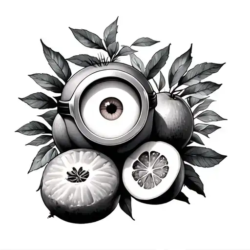 Fruit Life Chest Tattoo For A Minion With Transparent Background