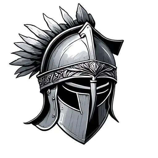Roman Soldier Helmet Down Shield Showing