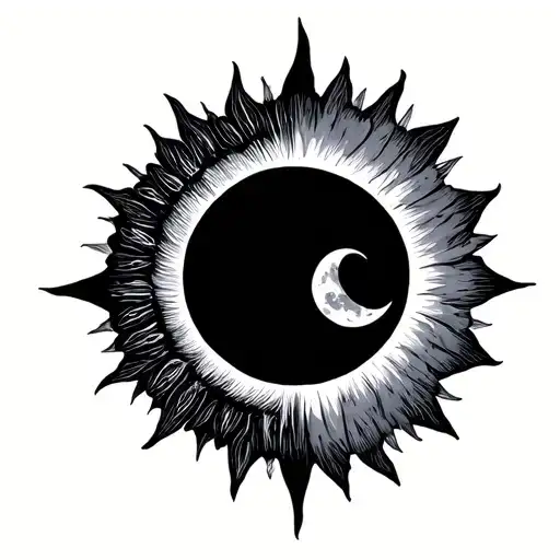 Minimal Sun And Moon Design