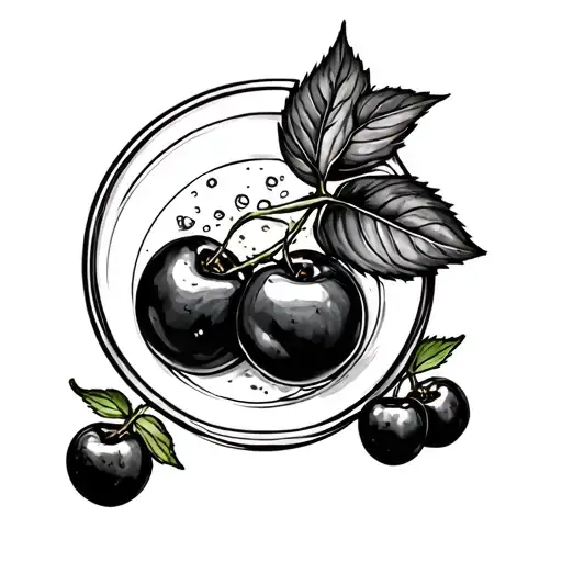 Generate Me A Simple Vodka Cranberry Line Art