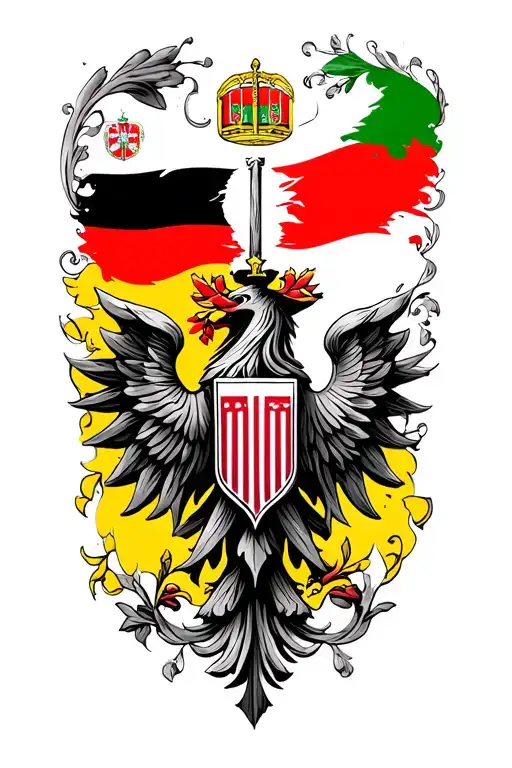 German & Italian Flag