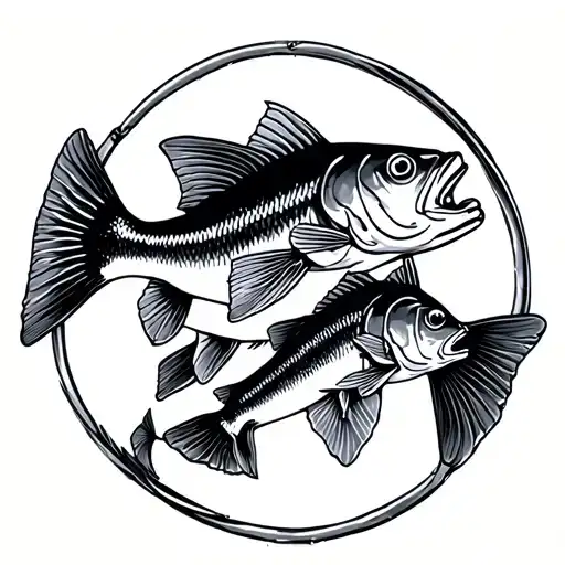2 Bass Swimming In A Circle