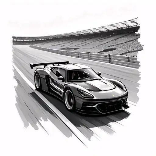 Car On The Race Track