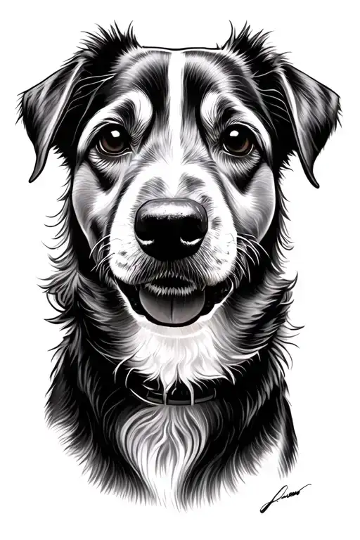 A Tattoo Of My Dog Portrait