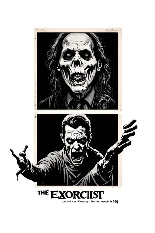 The Exorcist On Top And The Moviw Poster At The Bottom