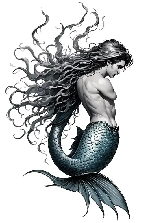 A Realistic Male Mermaid
