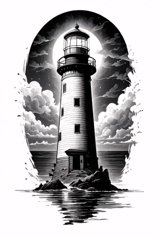 Lighthouse And Cross