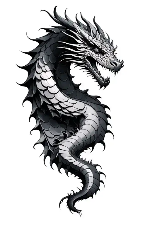 Dragon Scales Forming The Shape