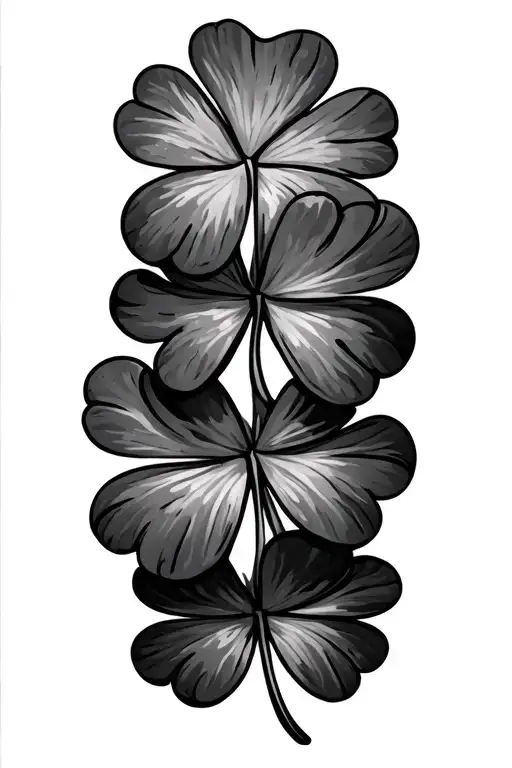 Shaded Clovers Stacked On Top