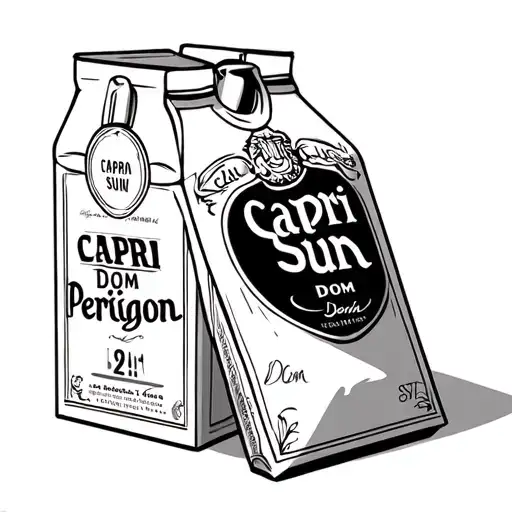 Capri Sun Carton With A Dom Perignon Label
