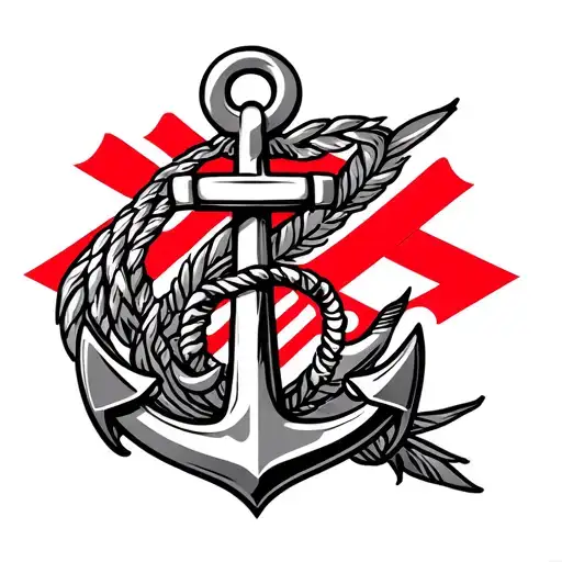 Ships Anchor Surrounded By Red And White Sunderland Afc Zcarf Memorial