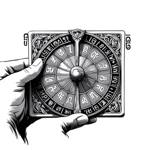 Wheel Of Fortune Card Held By Hand Holding