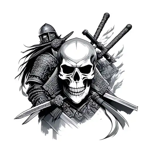 Skull And Samurai Warrior