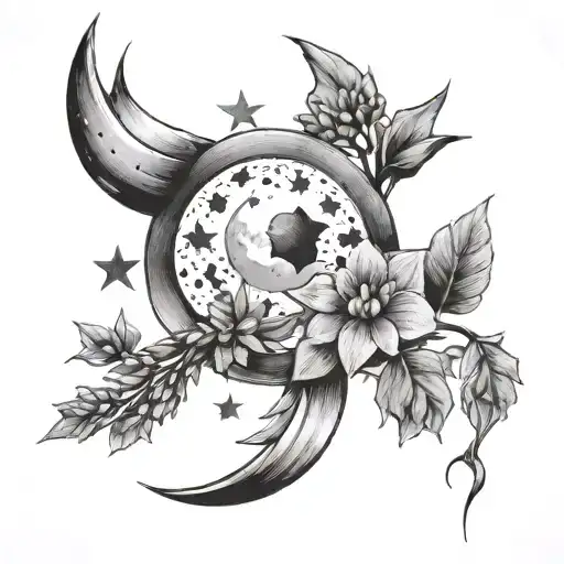 Stars Moon And Lavander