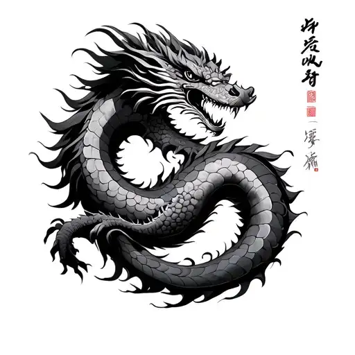 Let Go And Let God In Chinese With A Dragon