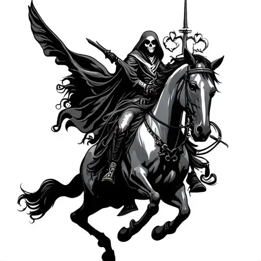 Grim Reaper On Horse